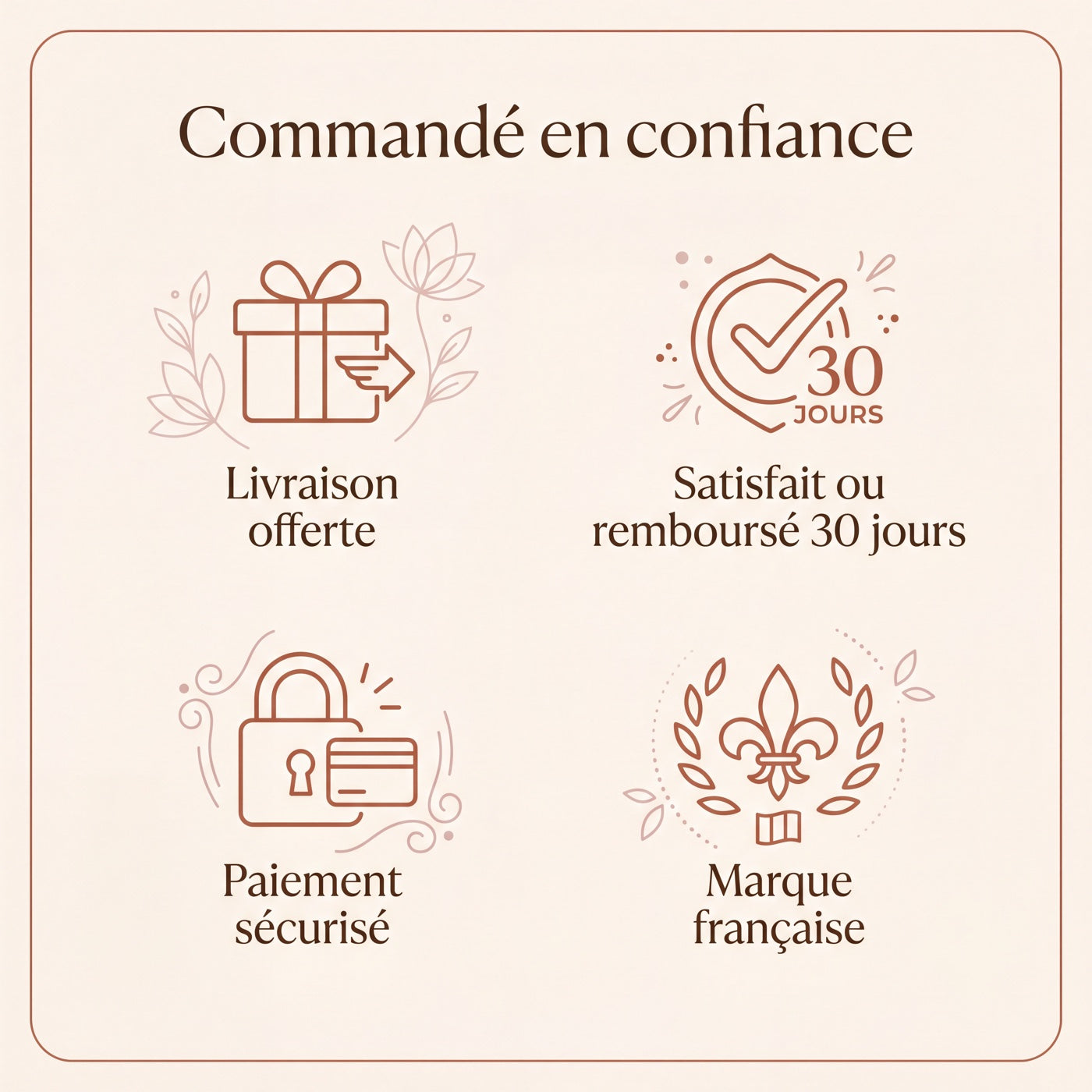Livraison offerte, satisfait ou remboursé