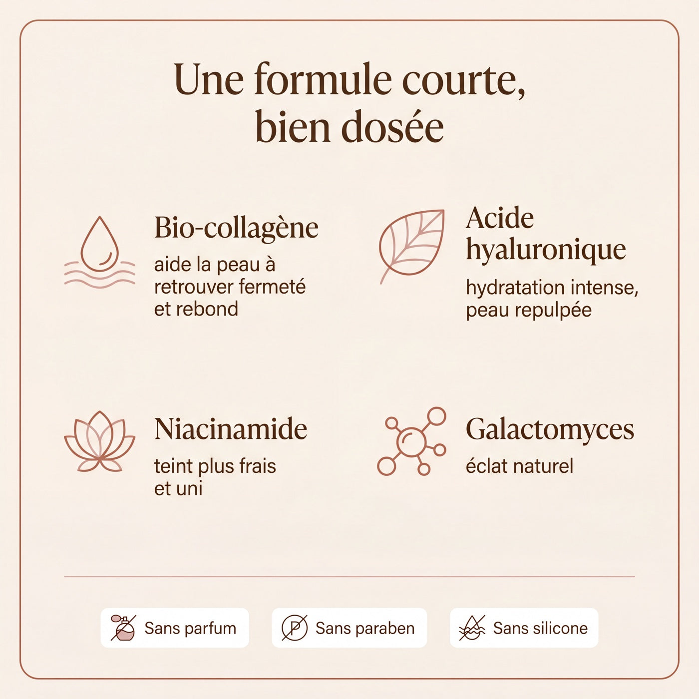 Ingrédients actifs du masque